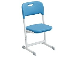 Стул школьный ученический 5-7 г/р "Нова" PL регулируемый (голубой, м/к белый)