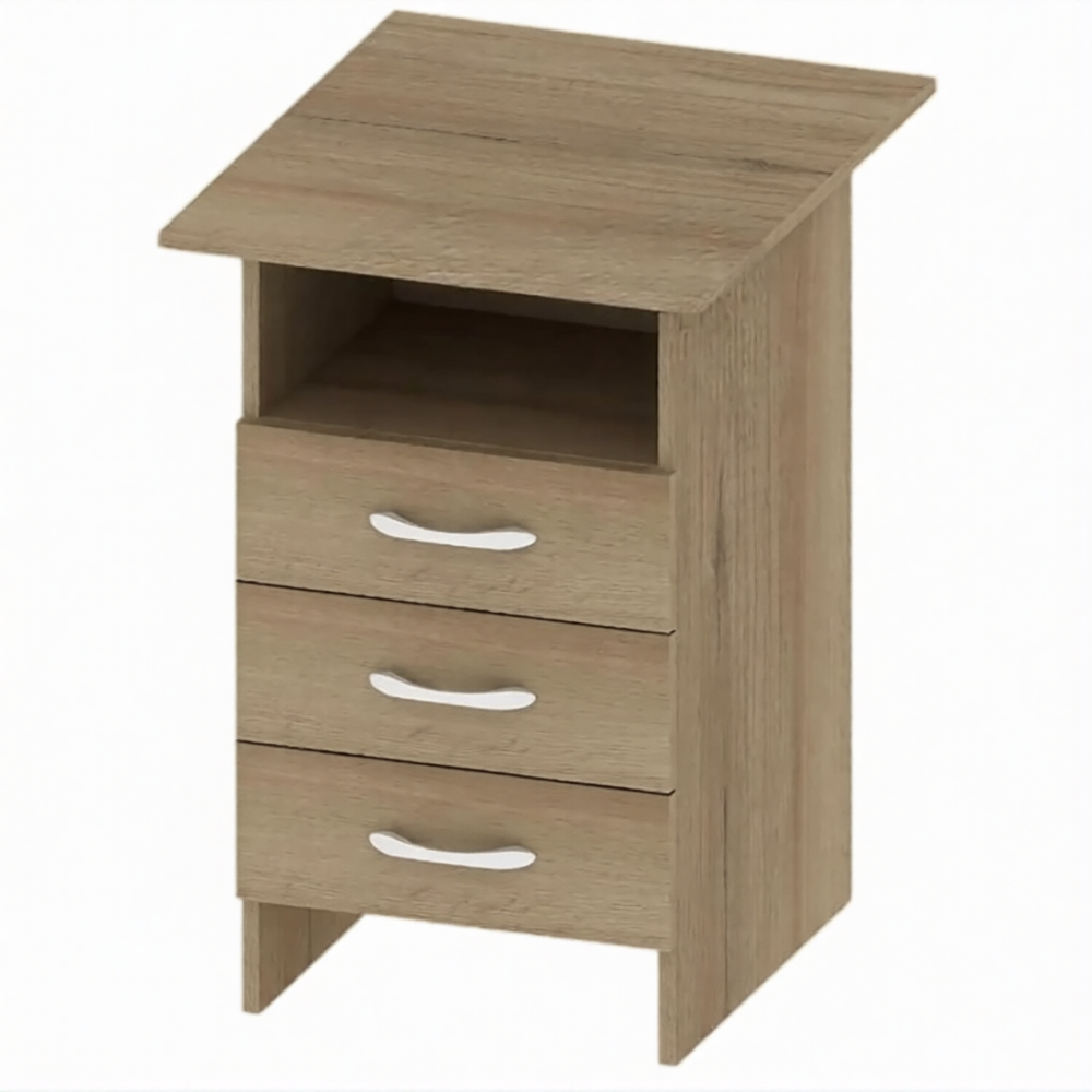 Тумба с полкой и тремя выкатными ящиками ОФ-СТ-257-2