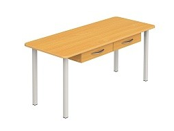 Стол детский 2-местный с ящиками "бук" 3 г/р