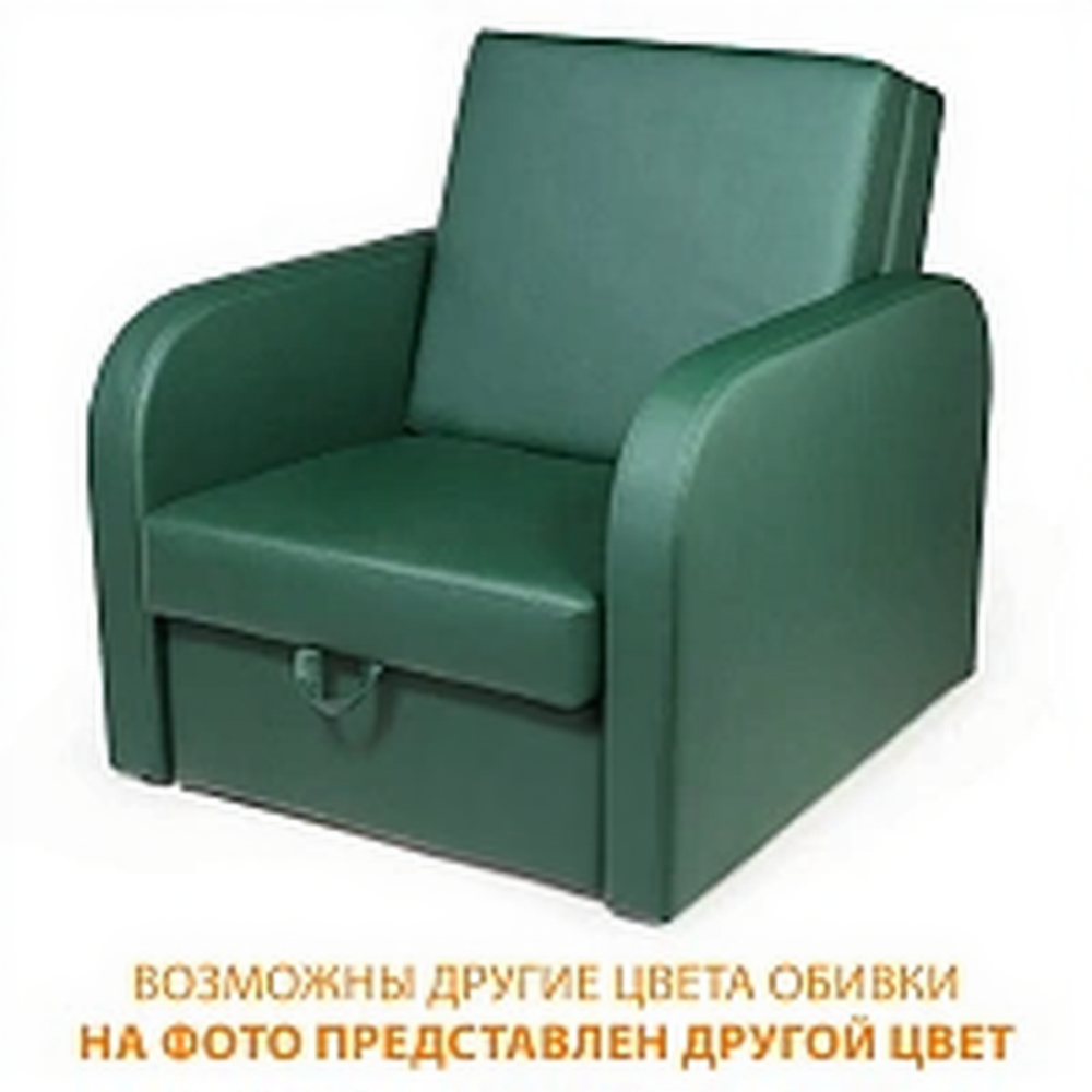 Диван раскладной одноместный ДР-1 с подлокотниками (кожзам Эконом белый)