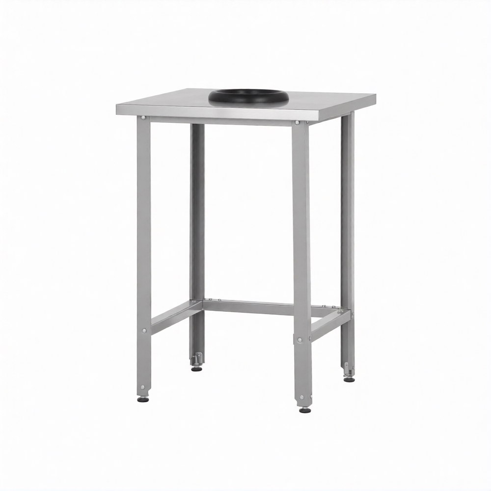 Стол СПРн 860х800х700 «Norma Ral» сбор отходов (полка-обвязка разборная; ножка проф., тр. 40)