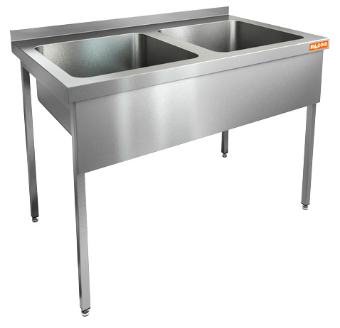 Ванна моечная двухсекционная НСО2М-11/6Б цельнотянутая