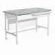 Стол лабораторный СЛ-107/1 (1150х600х750) (постформинг серый, каркас белый)