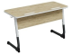 Стол 2-местный школьный 3-5 г/р "Альтер" с наклоном столешницы 0-15° (Дуб "Бардолино", м/к белый/графит)