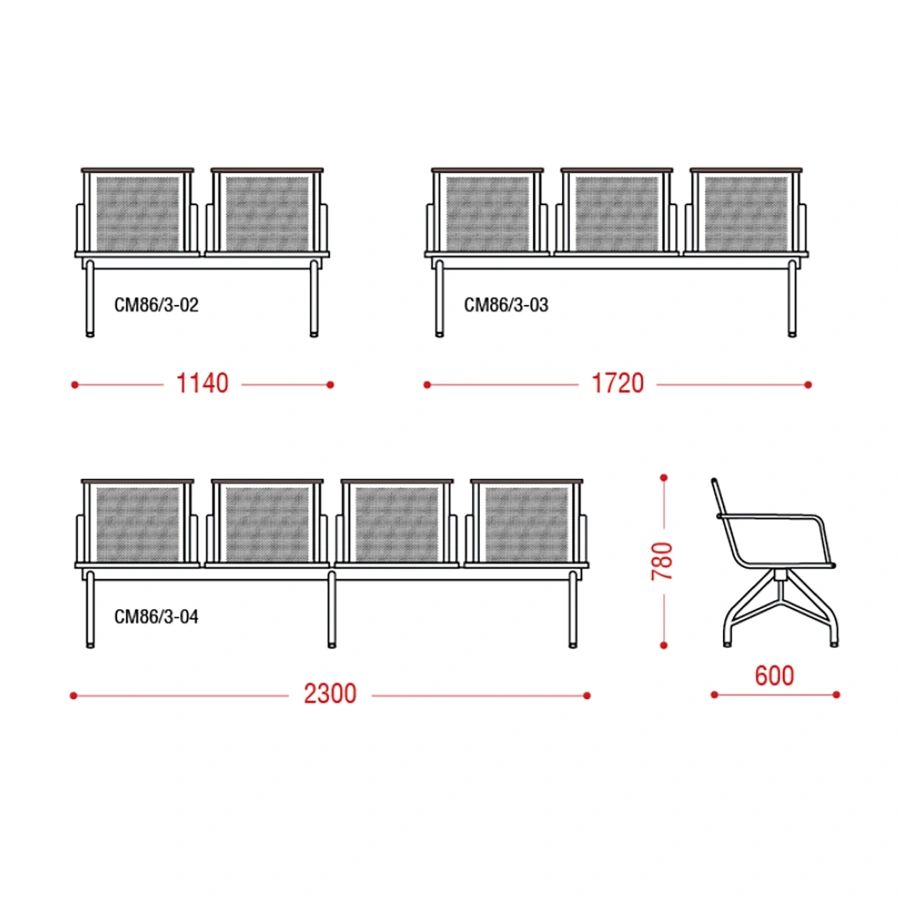 Многоместная секция Феррум + (модель СМ 86/5)
