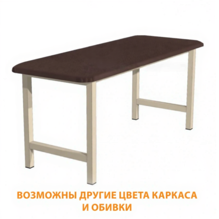 Банкетка двухместная Бп-2х (кожзам Эконом коричневый, каркас бежевый)