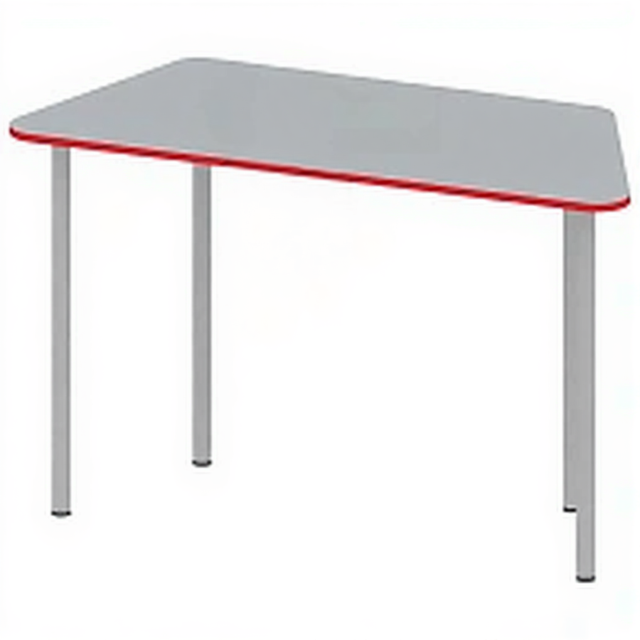 Стол школьный «Трапеция» СТ-ШП-47-3, серый с красной кромкой